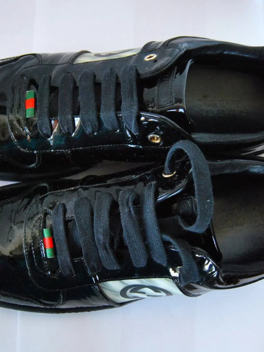 Gucci Patent Leather Mens Shoes Luxury Sneakers with original Box